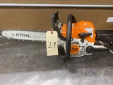 Stihl Model MS170 Gas Powered Chain Saw.
