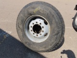 425/65R22.5 Radial Steering Tire with 10-Bolt Wheel.