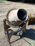 Stationary Cement Mixer on Stand with Electric Motor.