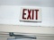 Lighted Exit Sign.