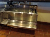 Commercial Stainless Steel Under Bar Large Ice Bin with Dual Bottle Racks &