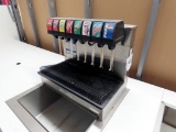 8-Head Commercial Stainless Steel Beverage Dispenser with Lower Ice Bin & S