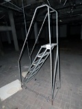 Tri-Arc Manufacturing 5' Rolling Warehouse Ladder (Good Condition).