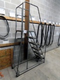 Ega Products 5' Rolling Metal Warehouse Ladder.