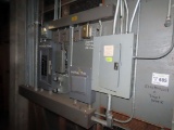 Electrical Panels, Duct Work & 7 1/2HP Electric Motor, (3) Large Safety Swi