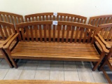 6' Solid Oak Bench.