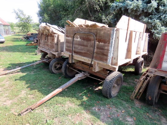 6'x10' Barge Hoist Wagon on 4-Wheel Running Gear.