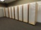 (1) HD Acrylic Island Style Shelf Unit, (3) Metal Framed Wood Displays-(1)