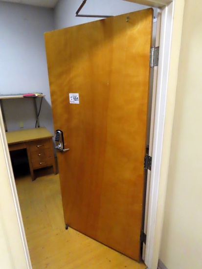 36" Solid Wood Door with Combination Lock.