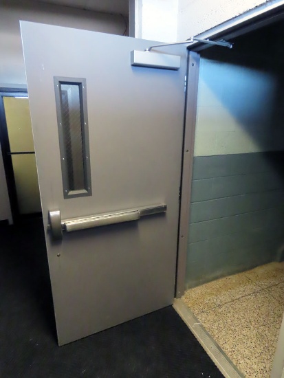40" x 84" Metal Door with Window.