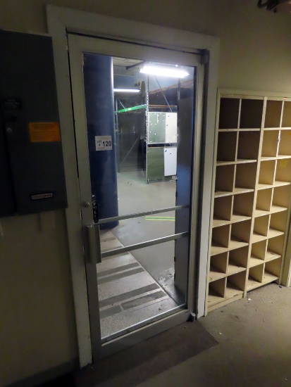 36" Locking Glass Door with Metal Frame.