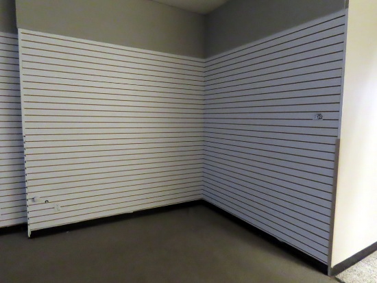 94" Tall White Slat Wall.