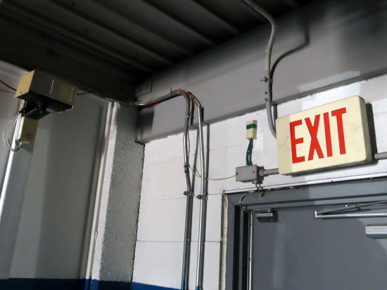 (2) Exit Signs & (2) Door Sensors.