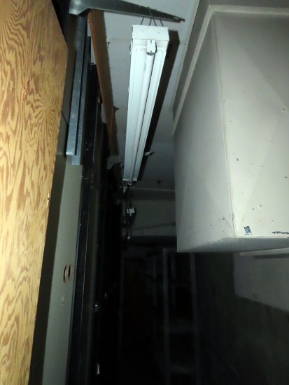 Contents of Small Room: (3) 4' Single Bulb Florescent Lights, (2) Metal She