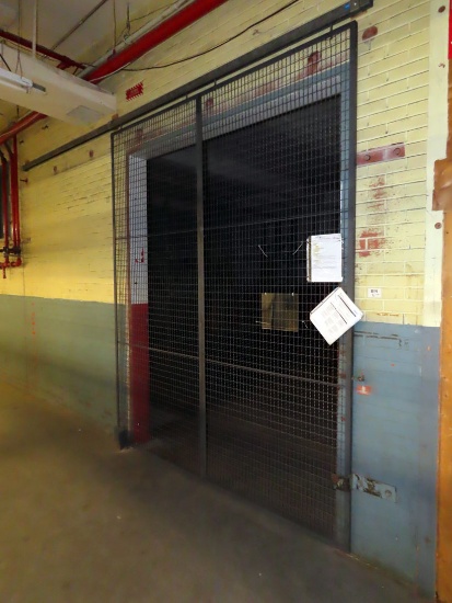 8' w x 10' t Steel Mesh Sliding Security Door with Track & Stop.