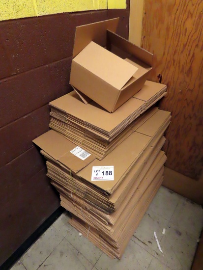 (5) Bundles of Cardboard Boxes Unmarked & (1) Bundle of Smaller Cardboard B