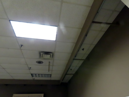 (13) 8' & (3) 2' L-Shaped Display Lights in North West Corner of Clothing (