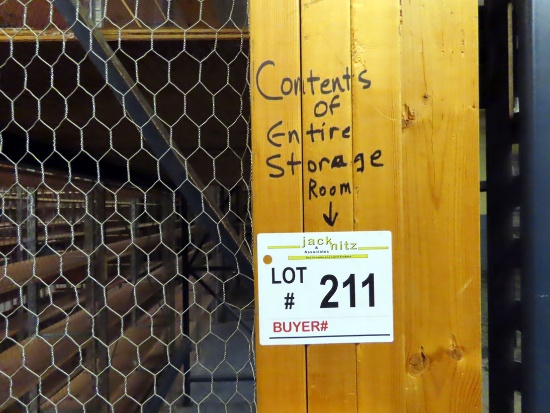 Contents of Shoes Storage Room on 2nd Floor (Including All Shelving, Enclos