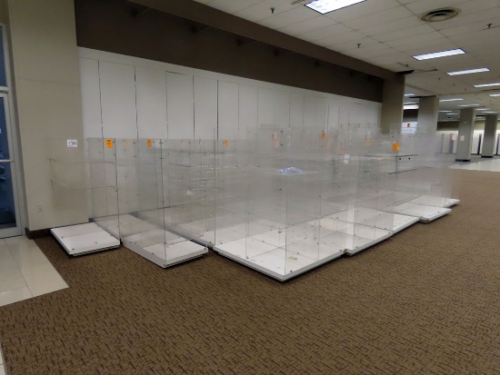 Approx. (23) Acrylic & Wood Display Racks & Lazy Susan Wood Display's.