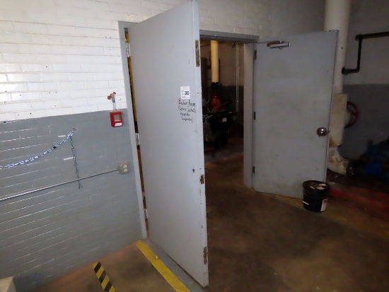 (2) 36" Steel Entrance Doors into Boiler Room, 1960 Powermaster Model 3LG I