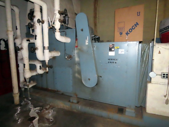 Buffalo Model PCB Air Handling Cabinet, Size H-182, SN# 59K016021, 5HP Elec