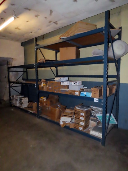 (2) Heavy Duty Pallet Rack Sections & Contents: Monarch & AZ Rock Flooring,