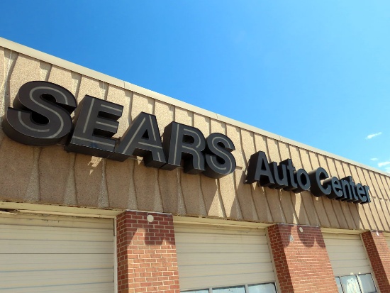 "SEARS AUTO CENTER" Lighted Sign.
