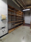 Contents of Breaker Room in Shoe Storage: Steel Shelving with Wood Shelves,