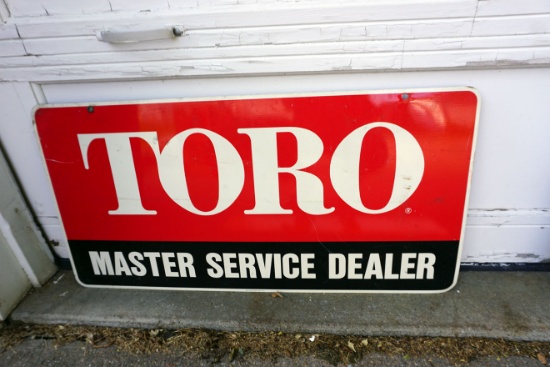 Toro Master Service Dealer Double Sided Metal Sign, 32" x 18".