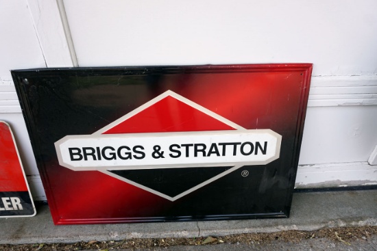 Briggs & Stratton Single Sided Metal Sign, 35" x 22".