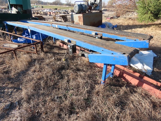 (2) Approx. 20' Stationary Belt Drive Conveyors on Stands.
