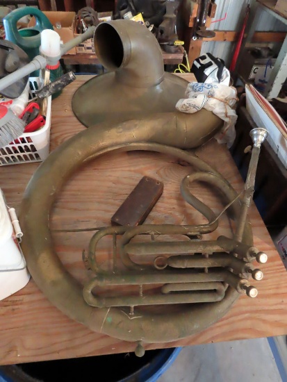 Antique Brass Tuba.