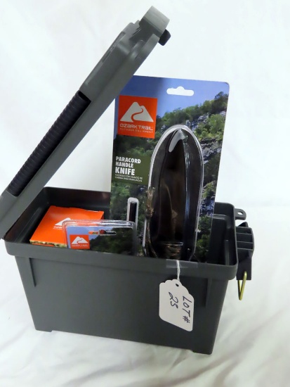 Hunting Package includes Plastic Ammo Box; Ozark Trail Items: (2) 8 cm Cara