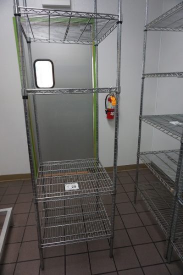 Stainless Steel Wire Rack with (4) Shelves (2' w x 2'd x 82"t).