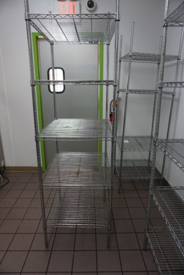 Stainless Steel Wire Rack with (5) Shelves (30" w x 2'd x 7't).