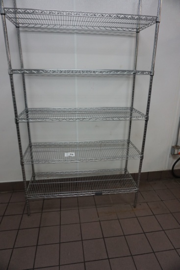 Stainless Steel Wire Rack with (5) Shelves (1 1/2'd x 4'w x 7't).