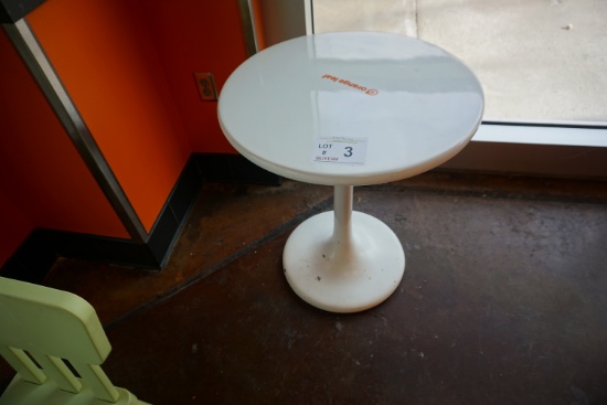 Single Plastic White Table.