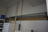 (2) 6' Metal Wire Shelves & Werner 8' Stainless Steel Ladder (Ladder is ben