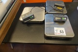 (3) Counter Top Stainless Steel Scales with Digital Weight Readout.