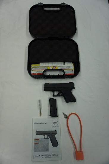 Glock Model 42 Semi-Auto Pistol, SN# BHYR546, 9mm Caliber, 3 1/2" Barrel, Textured Grip, Glow Sigh