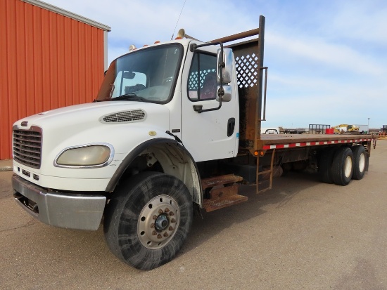 2005 Freightliner Model M2 Business Class Tandem Axle Conventional Flatbed Truck, VIN# 1FVHCYD55HU