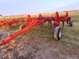 Shop-Built Pull-Type Hydraulic Chisel Plow, 15', 9.5-14 Tires.