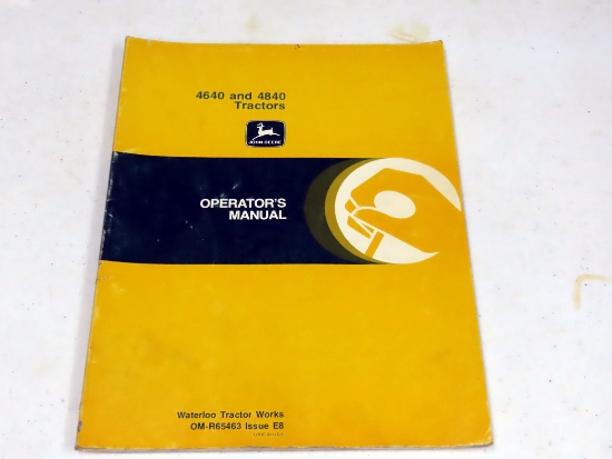 Operators Manual for John Deere 4640 and 4840 Tractors