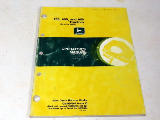 Operators Manual for John Deere 755, 855, and 955 Compact Utility Tractors