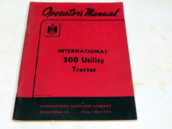 Operators Manual for a International 300 Utility Tractor