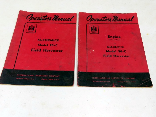 (2) Operators Manual for McCormick Model 20-C  Field Harvester
