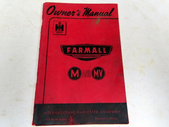 Owners Manual for Farmall M and MV