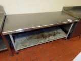 6' Stainless Steel Work Table with Lower Shelf.