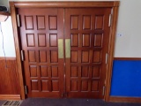 Double Swinging In/Out Solid Oak Doors (Buyer Responsible for Removal).