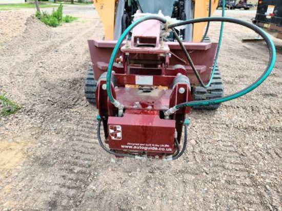 2018 Mini-Postmaster Hydraulic Vibratory Post Driver Skidloader Attachment, Max Post Diameter 8" (